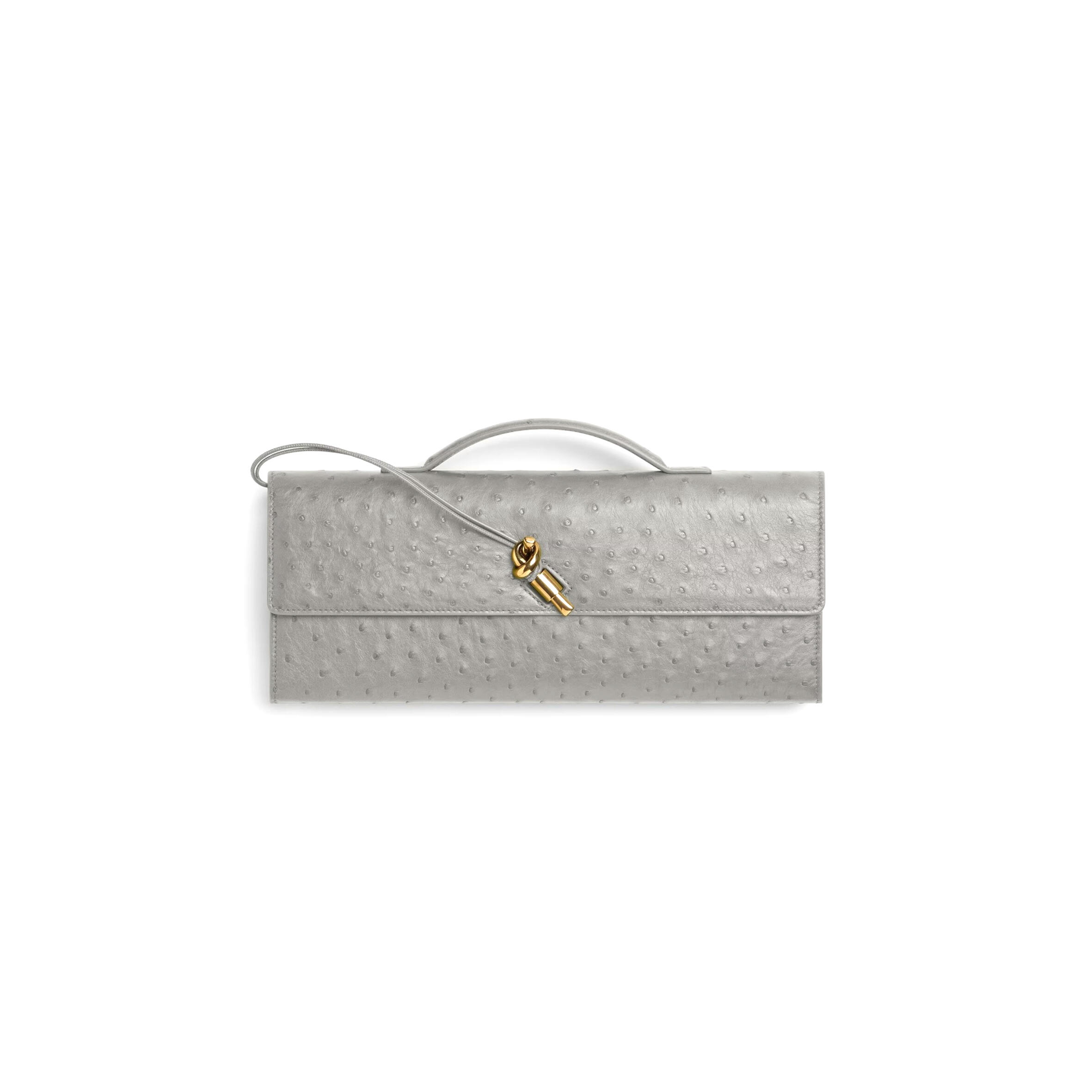 BOTTEGA VENETA ANDIAMO CLUTCH OSTRICH LEATHER 805241V3RQ31504 (31*13*3cm)